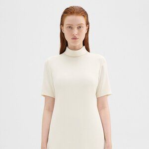 Theory NWOT Mini Roll Neck Dress in Admiral Crepe